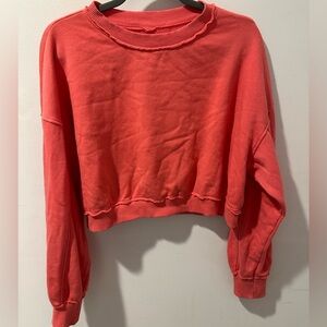 MIXOLOGY Hot pink cropped sweatshirt